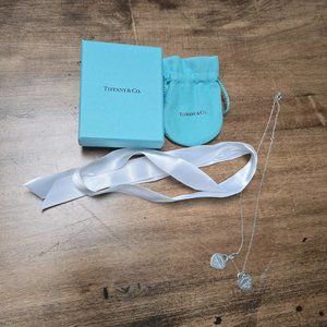 Blue Double Heart Tag Pendent Return to Tiffany